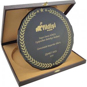 Kutulu Kristal Plaket ( 25 x 25 cm )