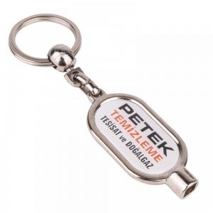 Petek Çift Yön Purjörlü Metal Anahtarlık