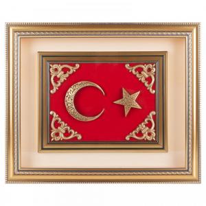 Göktürk Ayyıldız Kabartmalı Tablo