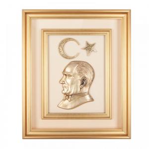 Öncü Atatürk Kabartmalı Tablo
